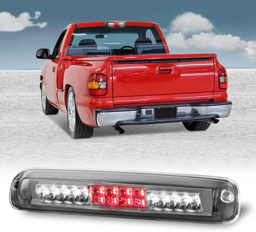 Vista 12 de Reemplazo para Ford F-250 F-350 F-450 F-550 Super Duty/Ford Ranger 1993-2011 Lente de humo LED cromado carcasa trasera de montaje alto 3ª tercera