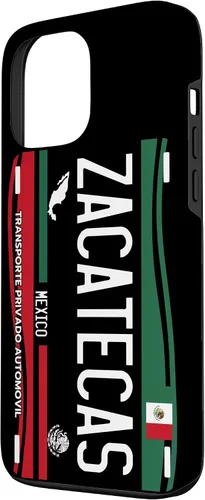 Vista 2 de Placa de matrícula Zacatecas para iPhone 13 Pro Max, Zacatecas México, funda Zacatecas