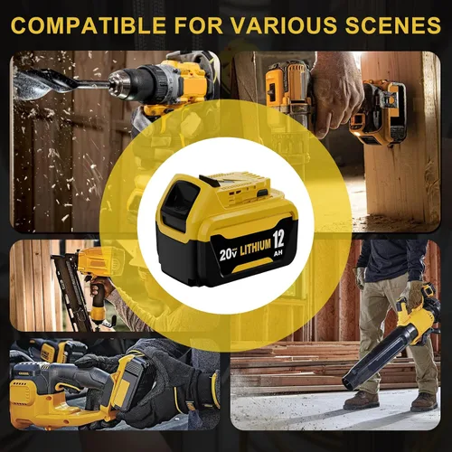 Vista 5 de Paquete de 2 baterías de repuesto de 12000 mAh para batería Dewalt 20V
