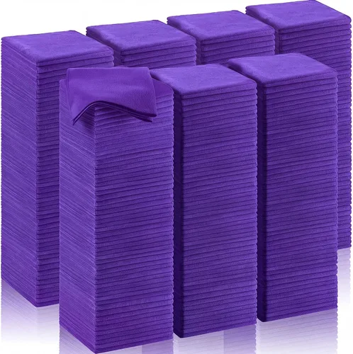 Vista 9 de Oudain 200 piezas de paño de limpieza de microfibra, toallas de microfibra de 40,6x40,6 cm para auto, súper absorbentes, trapos de limpieza