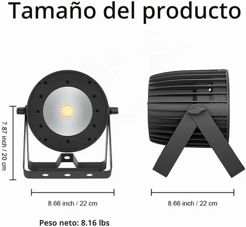 Vista 7 de SHEHDS Luces del par de la MAZORCA 200W del LED, luces blancas frescas