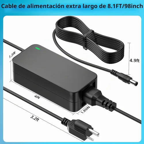 Vista 6 de Cable de alimentación para bicicleta estática Peloton 12V4.17A AC/DC Adaptador de repuesto Peloton bicicleta estática Modelo: PLTN-RB1VO PLTN-RB1V1