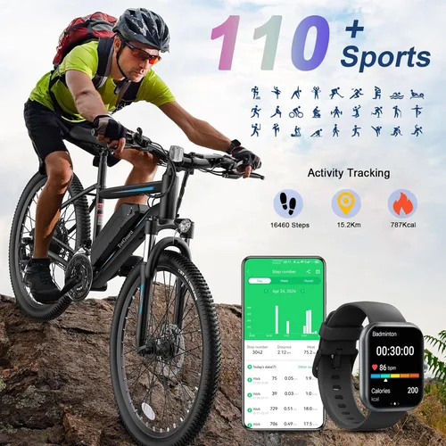 Vista 6 de Smart Watch (Answer/Make Calls), 1.96" HD New Smartatch for Men Women 2026