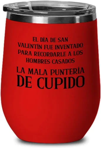 Vista 3 de Regalo para San Valentín Vaso de Vino para hija Perfecto regalo para navidad, graduados, profesionales y estudiantes Vaso con afirmaciones Azul
