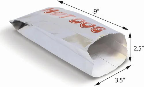 Vista 4 de Better Kitchen Products Envolturas de papel de aluminio para perros calientes, 9 x 3.7 pulgadas, fundas aisladas resistentes a la grasa, bolsas
