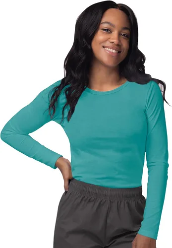 Vista 2 de Sivvan Scrubs for Women - Long Sleeve Comfort Underscrub Tee 3-Pack