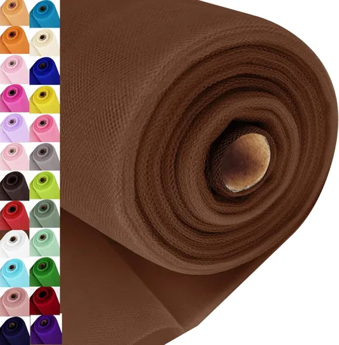 Vista 24 de Rollos de tela de tul, 54 pulgadas por 10 yardas (30 pies), cinta de tul para decoración de fiestas de boda, rollo de tela transparente en bobina