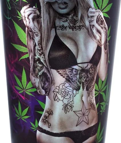 Vista 2 de Get Down Art Purple Haze Art - Vaso de pinta (16 onzas)