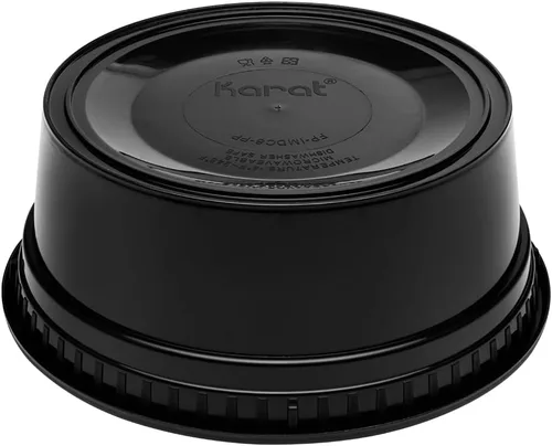 Vista 9 de Karat [8oz - 240 ct PP negro moldeado por inyección redondo recipientes de delicatessen con tapas (FP-IMDC8-PPB)