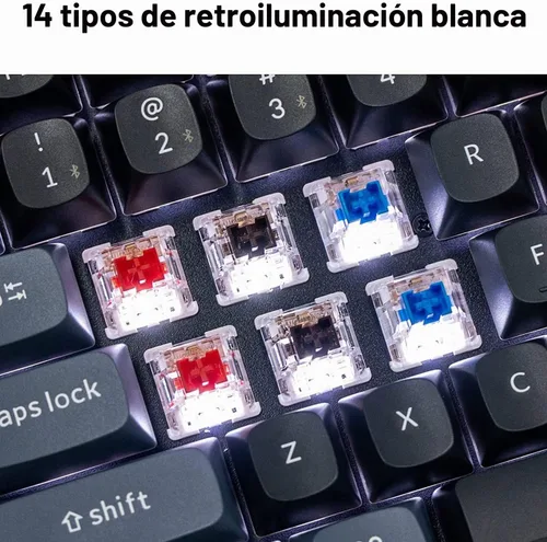 Vista 5 de Keychron K10 Pro QMK/VIA Teclado mecánico inalámbrico personalizado, intercambiable en caliente, tamaño completo, 108 teclas programable Interruptor