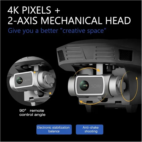 Vista 8 de Drone GPS Drone with 5G WiFi FPV 2-Axis 4K Dual Camera Anti-Shake Gimbal 2000m Image Transmission Brushless Professional RC One Key Take OffLanding