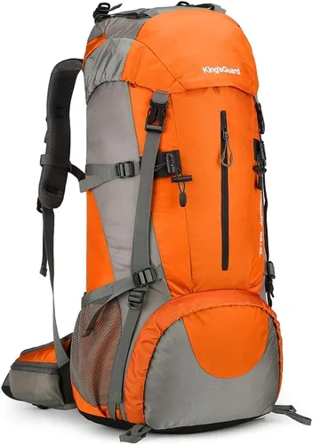 Vista 9 de Mochila de 70 L para Camping, Senderismo, Escalada al Aire Libre con Funda Impermeable para Lluvia
