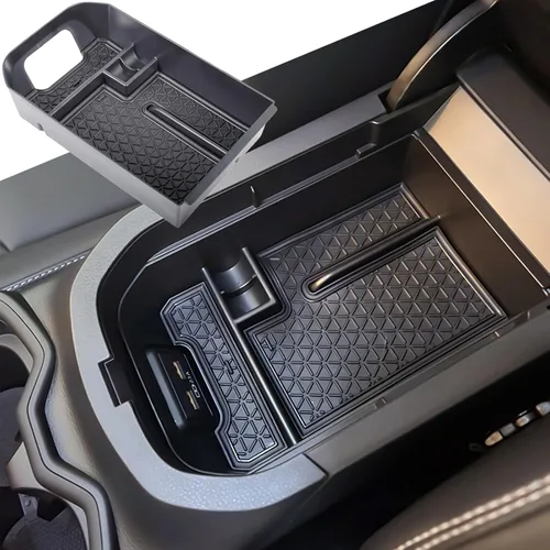 Vista 7 de TACORBO - Organizador de consola central compatible con Toyota RAV4 2019 2021 2020 2022 2023 2024 2025 y 2021-2024 2025 RAV4 Prime, bandeja de Negro