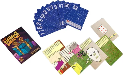 Vista 2 de The Birthday Burglary Vacaciones Hijinks un juego de estrategia fácil para familias, niños y adultos. Mini salas de escape para cumpleaños