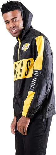 Vista 3 de Ultra Game NBA - Chaqueta cortavientos con capucha y cremallera para hombre
