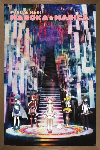 Vista 15 de Trends International Puella Magi Madoka Magica Wall Poster, 34L x 22.4W, Gray Framed Version Versión enmarcada gris