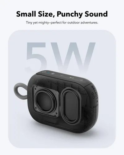 Vista 5 de Altavoz Bluetooth para Ducha Soundcore Select 4 Go de Anker, IP67 Resistente al Agua/Polvo, Altavoz Ultra-Portátil, Inalámbrico, 20H