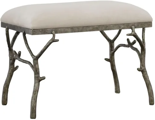 Vista 6 de Uttermost Lismore - Banco pequeño de tela de 24 pulgadas