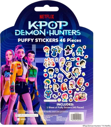 Vista 10 de Horizon Group USA Juego de calcomanías hinchadas para niños, cazadores de demonios Kpop