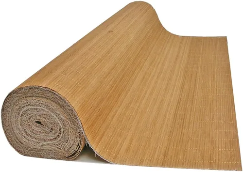 Vista 9 de Forever Bamboo Paneles de pared de bambú de tatami de chocolate, decoración del hogar para sala de estar, tratamiento de techo decorativo, 4 pies
