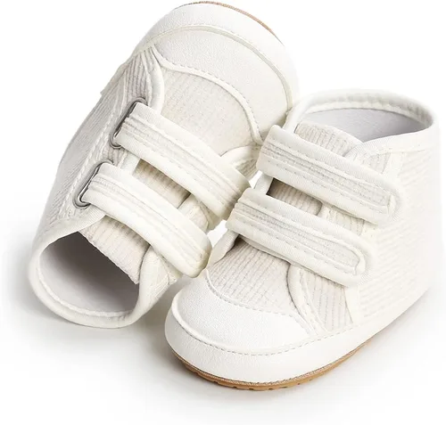 Vista 3 de HsdsBebe Zapatos deportivos de piel sintética para bebés, niños y niñas, con suela de goma, primeros pasos, zapatillas de cuna