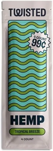 Vista 3 de Paquete de 15 Twisted Hemp Wrap Tropical Breeze 4 hojas por paquete