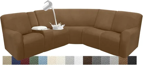 Vista 84 de Fundas impermeables de sofá reclinable modular para sofás reclinables, lavable en forma de L, para perros, fundas elásticas para sofá reclinable