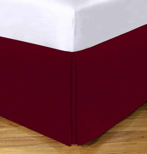 Vista 16 de Falda de cama – Falda de cama plisada 100% algodón egipcio de 800 hilos – Fácil ajuste con falda de cama a medida de 12 pulgadas – Tamaño individual