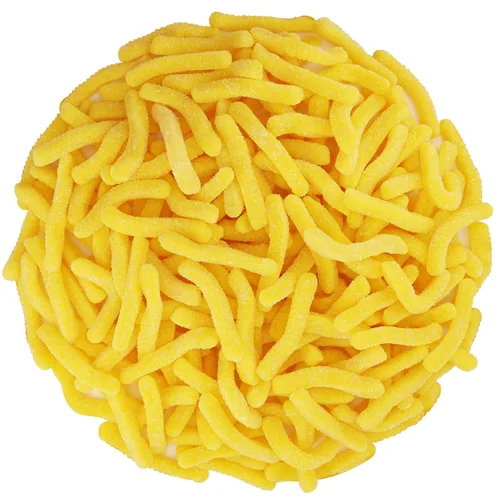 Vista 22 de FirstChoiceCandy Gusanos de gomita agridulce, varios sabores y colores sólidos (1 libra, frambuesa azul)