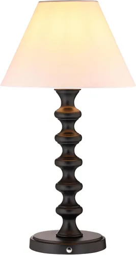 Vista 12 de O'Bright Ember - Lámpara de mesa inalámbrica, recargable, regulable al tacto, funciona con pilas, bombilla LED E26, carga rápida tipo C, lámpara