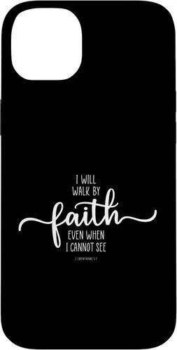 Vista 15 de iPhone 16 I Will Walk By Faith, God Jesus Christian Bible Inspiration Case