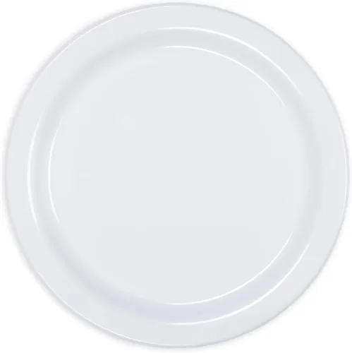 Vista 2 de Carlisle FoodService Products Dallas Ware - Plato de plástico reutilizable con borde para bufés, hogar y restaurantes, melamina, 9 pulgadas, blanco