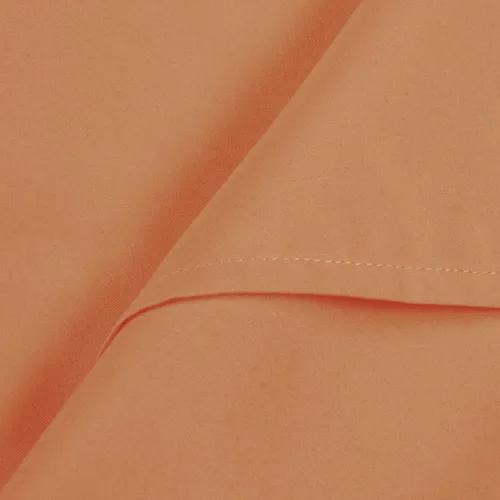 Vista 6 de BEDSUM - Sábana bajera de microfibra con bolsillo profundo para colchón, resistente a las arrugas, la decoloración y las manchas Naranja pálido