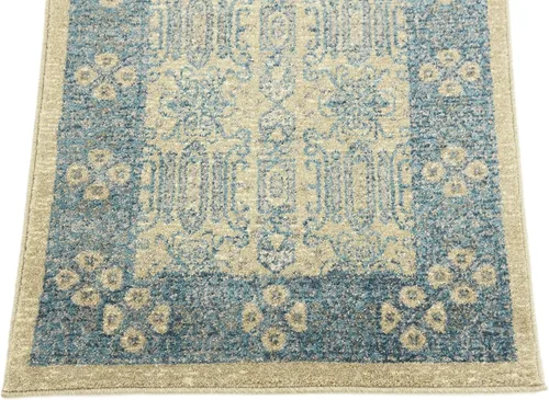 Vista 8 de Unique Loom Salzburg Collection - Alfombra clásica de diseño tradicional de inspiración oriental, 2 x 3 pies, color beige y azul
