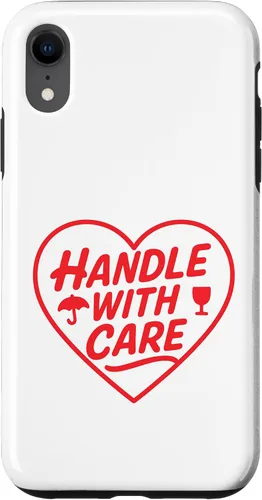 Vista 25 de Handle with Care - Cute Heart Warning Design Case for iPhone 17