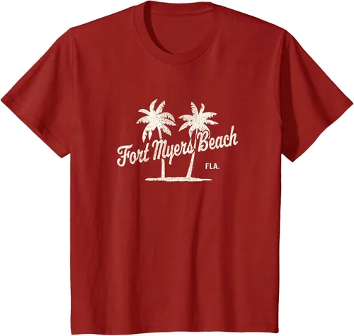 Vista 78 de Fort Myers Beach Florida Vintage 70s Palm Trees Graphic T-Shirt