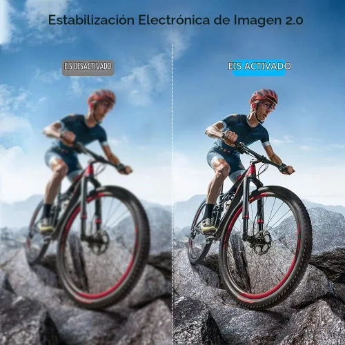 Vista 6 de AKASO Brave 6 Plus Native 4K30FPS 20MP Cámara de acción WiFi con pantalla táctil EIS 4X Zoom Control de voz Control remoto Cámara submarina de 131