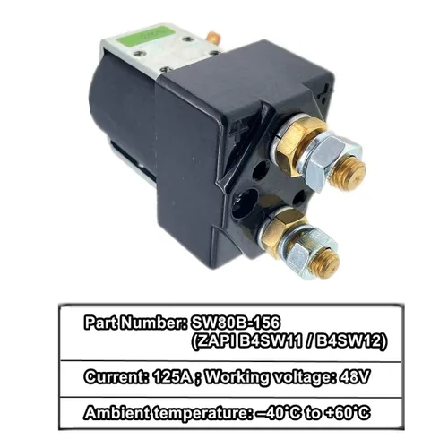 Vista 5 de SW80B-156 Contactor, 48V 125A Contactor para Curtis ZAPI B4SW11 B4SW12 Controlador, Carretilla elevadora eléctrica/Solenoide de carrito de golf