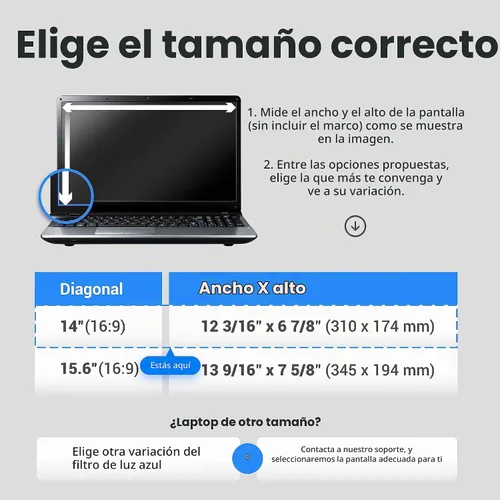 Vista 6 de VINTEZ Panel protector de pantalla de bloqueo de luz azul de 14 pulgadas para monitor de computadora y portátil de pantalla ancha 16:9 – Película