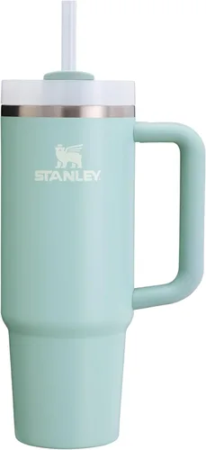 Vista 122 de STANLEY Quencher H2.0 Vaso Térmico con asa y pajilla, 64 onzas, tapa Flowstate de 3 posiciones, gran capacidad para viajes y deportes, vaso de acero
