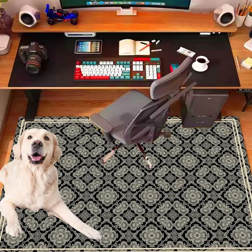 Vista 9 de Tapete para silla de oficina para piso de madera dura, 36"x48" tapete antideslizante para silla de escritorio para pisos duros, alfombra