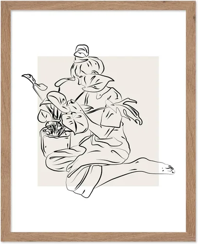 Vista 30 de Poster Master Póster Plumeria - Impresión de flores retro, arte floral, arte de flores tropicales, arte de línea - Arte de boceto - Arte abstracto