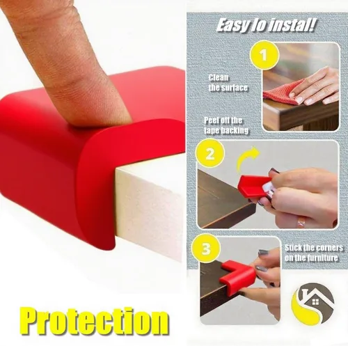 Vista 124 de Protectores de espuma compatibles con anclaje de pared para muebles, protectores de espuma para paredes, protectores de esquina con funciones