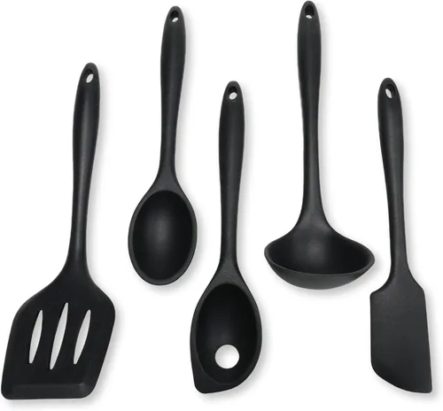 Vista 40 de Chef Craft Juego de herramientas de cocina de silicona premium multicolor de 5 piezas, surtido (42086)