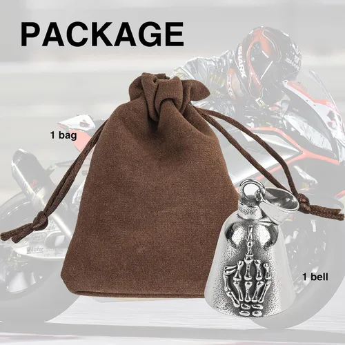 Vista 6 de Motorcycle Bell for Luck, Drive Safe Cycling Bells For Bikers Riders