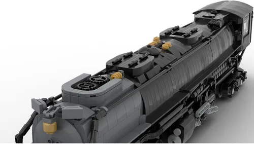 Vista 7 de Bloques de construcción de locomotora, 1/40 4014 Big Boy RC Train Juego de bloques de construcción, kit de locomotora de vapor a control remoto