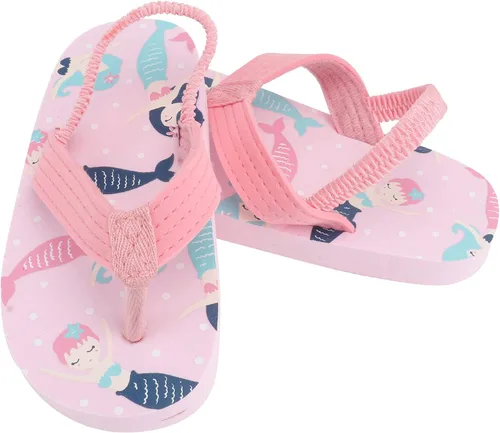 Vista 4 de 1 par de sandalias para niñas, sandalias para niñas, sandalias para niños, sandalias de verano, sandalias de playa, sandalias de verano para bebé