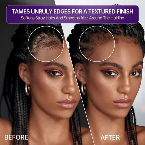 Vista 3 de BOLI Gel de control de bordes de fijación fuerte para mujeres, cera de peinado, no grasa, no descamada, sin yeso blanco, de larga duración, brillo