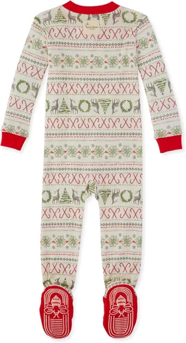 Vista 2 de Burt's Bees Baby - Pijama para niña, con cremallera delantera y pies cerrados antideslizantes, de algodón orgánico 100%, para niñas pequeñas