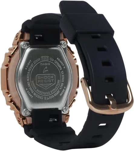 Vista 3 de Casio G-Shock GMS2100PG-1A4 - Reloj octogonal de resina negra cubierta de metal en tono oro rosa para mujer Oro Rosa Casual